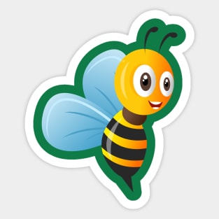 Cute bee cartoon Sticker